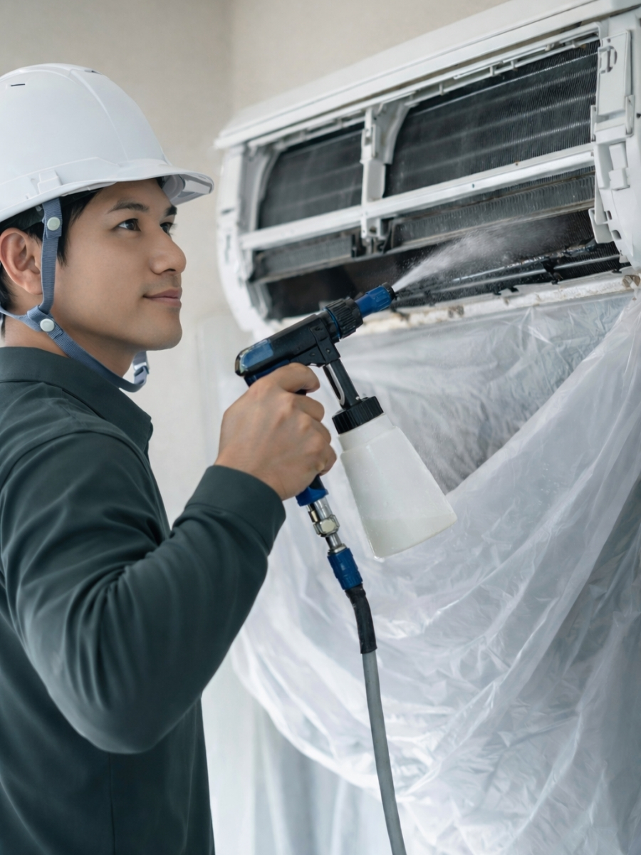 清掃スタッフの作業風景